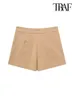 Trafwomens Asymétric Wrap Shorts jupes hautes coulisses femelles Skort mode 240409