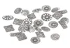 50pcs mixados antigos botões de metal prata de metal scrapbooking buttons haste de haste de costura de costura artesanal artesanato DIY Supplies3967889