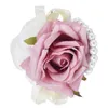 Fleurs décoratives Bridesmaid Bridal Fleur Fleur Bracelet Corsage artificiel pour décoration d'anniversaire de mariage