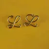 루오 지아 2021 여성 세력 소그룹 하이 감각 기질 도금 24K 금 귀걸이를위한 새로운 기하학적 추상 귀걸이