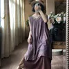 Vestidos casuais johnature 2024 Summer Woman original Vintage Cotton Dress Fashion Fashion Mody V Retro Solid Color Solid Chinese Style