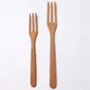 Forks Buche Fork kreatives Holzgeschirr Küchenwerkzeuge Obstpizza 10pcs