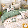 Bedding Sets Yaapeet 3/4pcs Cartoon Pattern Set Warm Polyester Bedroom Pastoral Linens High Quality Quilt Cover Pillowcase