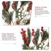 Flores decorativas 7 PCs Presentes de Natal Tabela Centropipe Berry Twig Tree Dining Trimmings Decoração da festa Pines Vase Filler Home