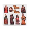 Figurines décoratives Sainte Famille Figurine Décorations de maison Brib Résine Catholic Religied Christmas Nativity Church R7ub