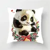 Oreiller 40/45/50/60 cm Belle couverture imprimée panda pour canapé décor de voiture à la maison