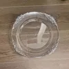 Plates 100 PCS Charger Clear Plastic Tray Round 13 Inches Acrylic Decorative Service Plate For Table Setting