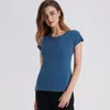 Active Shirts Sports Top Women's Half Sleeved Thin Cover Shirt Round Neck T-shirt Breathable Quick Drying Fitness Yoga Short Running