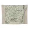 タペストリーヴィンテージマウントレーニア国立公園の地図（1919）壁の部屋のためのタペストリータペット