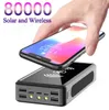 80000 mAh draadloze zonne -power bank draagbare telefoon snel opladen externe lader powerbank 4 USB LED -verlichting voor Xiaomi iPhone2794547