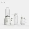 Juicers Authentic Portable Retro Fashion Electric Fruit Fruit Blender Blender Sixleaf en acier inoxydable Cutter Head Kitchen Appliance 300W 0,6L