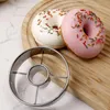 Bakningsverktyg 1pc Hållbart rostfritt stål Donutform - Perfekt för hemlagade donuts Portable Kitchen Accessories Bakeware 2024