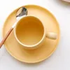 Cups Saucers Elegante Noordse koffiekopje Set keramische creatieve schattige persoonlijkheid Tazas de Cafe Kitchen Accessories DK50CT