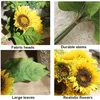 Dekorativa blommor 35 cm Artificial Bouquet Simulation Sunflower For Room Home Decor Wedding Party Pography Decoration