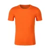 T-shirt solide pour hommes Tee Tee Top rapide Polyester sec à manches courtes à manches courtes Gym Fitness Tshirts Tops 240426