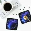 Bord mattor Babyloniska stjärntläggare kök placemats vattentät isoleringskopp kaffe för dekor hem bordsartiklar uppsättning av 4