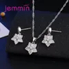 Necklace Earrings Set Top Quality Authentic 925 Sterling Silver Romantic Sweat Flower Bijoux For Women