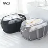 Sacchetti per lavanderia a maglie cestino pieghevole lavati di lavaggio portatile in dormitorio cesto di grande capacità con manico vestiti sporchi quotidiani