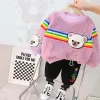 Animales Otoño e Invierno Nuevo 04Yearold Baby Lindo Cartoon Bear Suit Boys y niñas Séter Swopiece Sportswear para niños