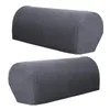 Chair Covers 2x Flannel-checked Sofa Armrest Stretch Wingback Couch Arm Slipcover