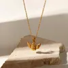 Pendant Necklaces 2024 Retro Gold Necklace Ladies Stainless Steel Color Clavicle Chain Vintage Jewelry For Gift