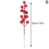 Decorative Flowers 10pcs Artificial Berry Red Cherry Mini Simulated Fake Berries Get Rich Christmas Decoration DIY Party Craft