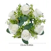 Decorative Flowers Artificial Candle Wreaths Floral Holder Rings For Engagement Proposal Birthday And Reception