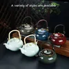 TEAWARE SETS 7-Piece Set Ceramic Tea 700 ml Kiln Ändra färg Tekanna med handtag 150 ml Cup Health Ceramics Pot Combination