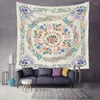 Tapissries Bohemian Home Decoration Mandala Yard Garden Decors Wall Beige Orange Pink Tapestry Hippie Flowers Dorm Hanging For Girls