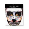 Halloween Fake Tattoo Skull Bone Face Art Jewelry Stick para Carnival Night Clubbing Body 240408