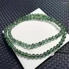 Bracelets de liaison 6 mm vert naturel phoenix plume triple cercle bracelet femme mode reiki cicatrisant énergie de guérison bijoux filles