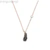 Designer swarovskis gioielli shi jia 1 1 modello originale piccola collana nera leggera cranica femmina grotta