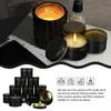 Storage Bottles 24 Pcs Empty Tins DIY Jar Black Candles Container Scented Jars For Making Tinplate Containers