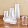 Disposable Cups Straws 25/50/100PCS Clear Plastic 8oz 200ml Drinking Glass Vending Style Cup 200cc