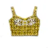 100% katoenen camisole sexy dames strand vakantie gele porselein bloem print spaghetti riem laptops lady high street top