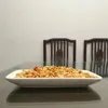 Dinnerware 4 Pcs Melamine Meal Plate Square Design Dishes Large Bowls Pasta Cuisine Storage Plates Practical Snack Banquet