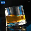 Wine Glasses KLP Net Celebrity Nordic Ins Flat Rotating Glass Household Whisky Cup Water Foreign Beer Drink