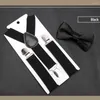 Clip de harnais de bains Clip Bowtie Colorful Tie Suit Mode Sous-suspenders Beau