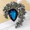 Broschen Donia Schmuck Champagner grauer Strassbrohr Bouquet Bijoux Frauen Blume Hijab Pins BROACHES SEHR NICE WEIHN