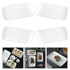 Dinnerware 4 Pcs Melamine Meal Plate Square Design Dishes Large Bowls Pasta Cuisine Storage Plates Practical Snack Banquet