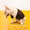 Cortique de créateurs Pullage PET PET Câble chaud Cardigans en tricot Classic Classic Knitwear Chien doux Tenue de temps froid usure thermique pour Bulldog French Brown L A812