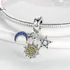 Sparkling Star Sun Moon Jewelry Set For Women Wedding Engagement Original 925 Silverörhängen Armband Charms Suit Smyckesgåva 240410