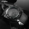Reloj Hombre SINOBI Retro Watch Military Watches Black Silicone Square Big Dial Quartz Watch Clock Men Drop shipping