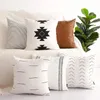 Pillow Geometric Black And White Lines Simple Fashion Pillowcase 45x45cm For Living Room Sofa Car Nordic Home Decor