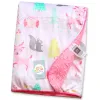 Animals Baby Blankets Short Plush Cartoon Animals Style Coral Fleece Newborns Receiving Blanket Stroller Blanket Infant Nap Swaddle Wrap