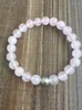 Strand 8 mm Pinsco de cristal rosa Peeds Accesorios Pulseras Braceletas Oración de yoga Mala Round Bead