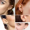 Stud Earrings 1 Pair Stainless Steel Minimalist Simple Geometric Circle Triangle Square Bar Heart Set For Men Women
