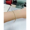 2024 New S Sterling Moisanite Zircon Chain Tennis Chain Chain Bracelet Collier Bijoux For Women Girl Gift Party Tail