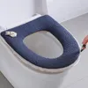 Toalettstol täcker plysch kreativ kreativ täcke dragkedja förtjockar badrum varma stötfångare
