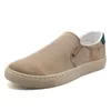 أحذية غير رسمية 2024 Fashion Men Men Wide Barefoot Canvas Flats Flats Soft Sole Over Over Toe Light Light Leger Size